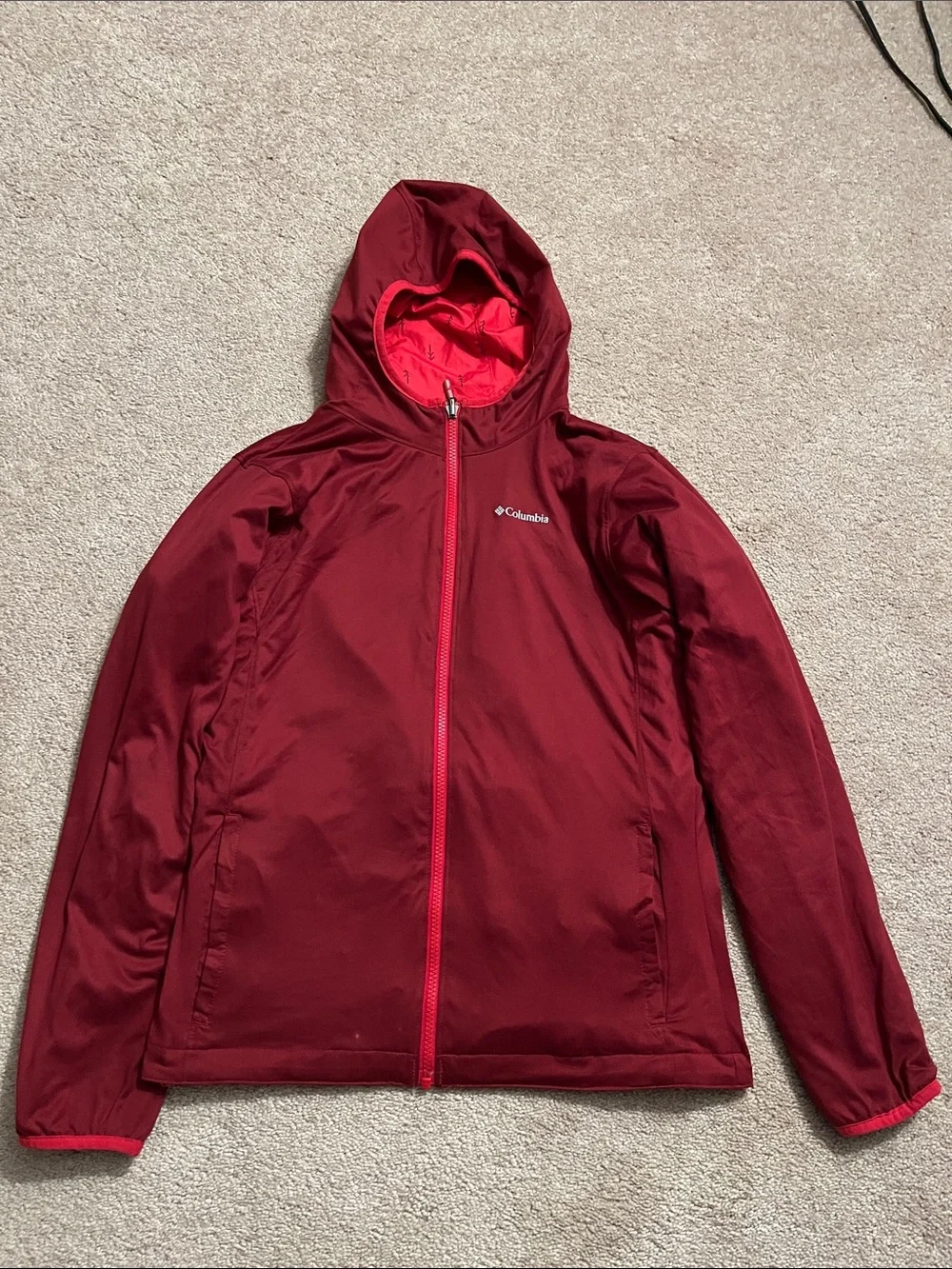Columbia Youth Size Large (14/16) Reversible Lightweight Rain Coat Jacket